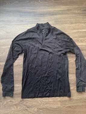 Fabletics Black Nylon Quarter-Zip Jacket